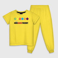 Пижама хлопковая детская Big Bang Theory, цвет: желтый