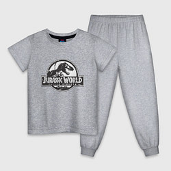 Пижама хлопковая детская Jurassic World, цвет: меланж