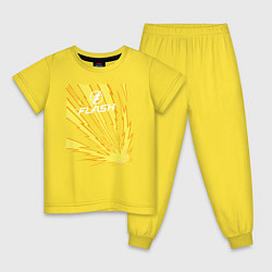 Пижама хлопковая детская The Flash, цвет: желтый