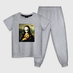 Пижама хлопковая детская Mona Lisa, цвет: меланж