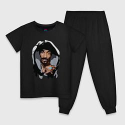Пижама хлопковая детская Snoop Dogg, цвет: черный