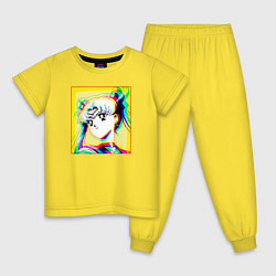 Пижама хлопковая детская Сейлор Мун Усаги Цукино Sailor, цвет: желтый