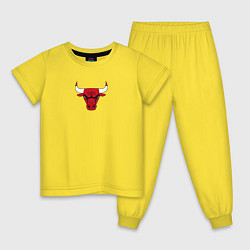 Пижама хлопковая детская CHICAGO BULLS, цвет: желтый