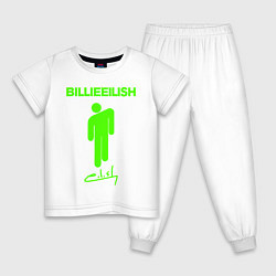 Пижама хлопковая детская BILLIE EILISH, цвет: белый