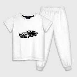 Пижама хлопковая детская Ford Mustang Z, цвет: белый