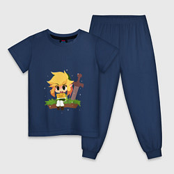 Пижама хлопковая детская The Legend of Zelda, цвет: тёмно-синий