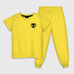 Пижама хлопковая детская Bleach - 11-ый отряд спина, цвет: желтый