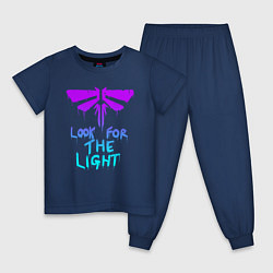 Пижама хлопковая детская ЦИКАДЫ LOOK FOR THE LIGHT, цвет: тёмно-синий