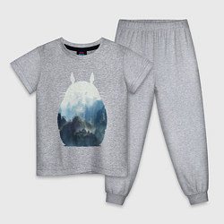 Пижама хлопковая детская Тоторо, цвет: меланж