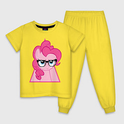 Пижама хлопковая детская Pinky Pie hipster, цвет: желтый