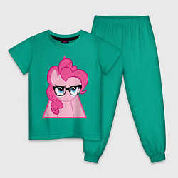 Пижама хлопковая детская Pinky Pie hipster, цвет: зеленый