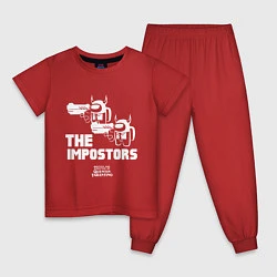 Пижама хлопковая детская AMONG US QUENTIN TARANTINO, цвет: красный