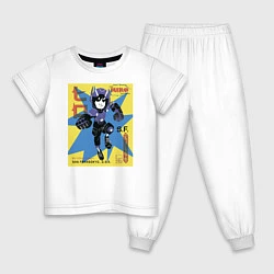 Пижама хлопковая детская Hiro Hamada, цвет: белый