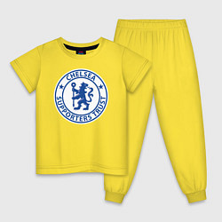 Пижама хлопковая детская Chelsea FC цвета желтый — фото 1