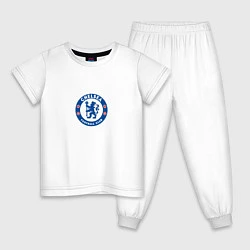Пижама хлопковая детская Chelsea FC, цвет: белый