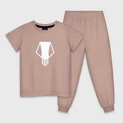 Пижама хлопковая детская Bakugo t-shirt, цвет: пыльно-розовый