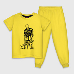 Пижама хлопковая детская Watch dogs Ded Sec Z, цвет: желтый