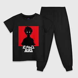 Пижама хлопковая детская Mob psycho 100 Z, цвет: черный