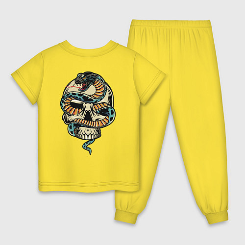 Детская пижама Snake&Skull / Желтый – фото 2