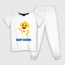 Детская пижама Baby Shark Рисунок на спине
