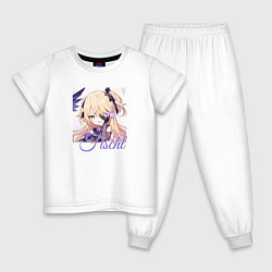 Пижама хлопковая детская Fischl, цвет: белый
