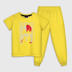 Пижама хлопковая детская Моя геройская академия, цвет: желтый