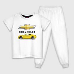 Пижама хлопковая детская CAMARO, цвет: белый