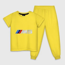 Пижама хлопковая детская BMW M5, цвет: желтый