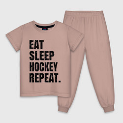 Детская пижама EAT SLEEP HOCKEY REPEAT