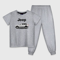 Пижама хлопковая детская Jeep, цвет: меланж