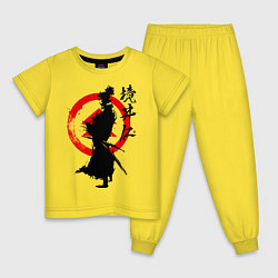 Пижама хлопковая детская Ghost of Tsushima, цвет: желтый