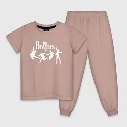 Пижама хлопковая детская The Beatles, цвет: пыльно-розовый