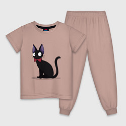 Пижама хлопковая детская Кот студии Гибли, цвет: пыльно-розовый
