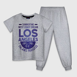 Пижама хлопковая детская Западное побережье Лос-Анджеле, цвет: меланж