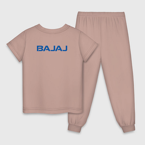 Детская пижама Bajaj Мото Лого Z / Пыльно-розовый – фото 2