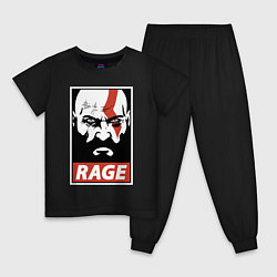 Пижама хлопковая детская RAGE GOW, цвет: черный
