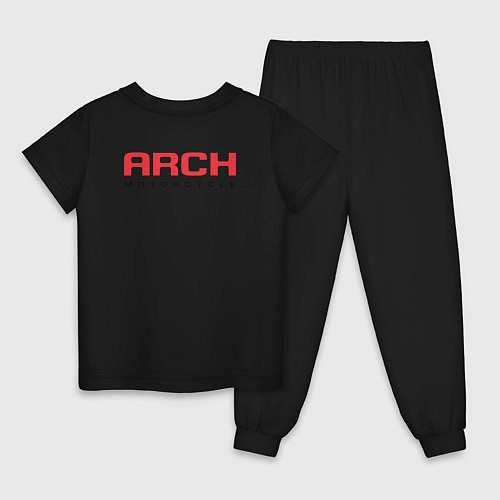 Детская пижама ARCH Motorcycle Logo спина Z / Черный – фото 2