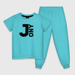 Пижама хлопковая детская Jony, цвет: бирюзовый