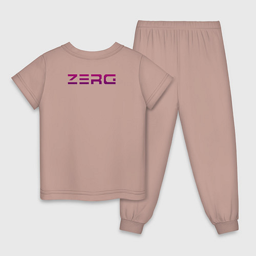 Детская пижама Zerg logo Purple / Пыльно-розовый – фото 2