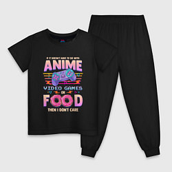 Детская пижама Anime Video Games Or Food