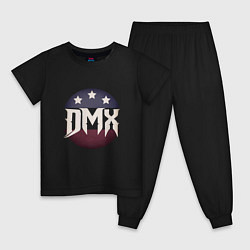Пижама хлопковая детская DMX USA, цвет: черный