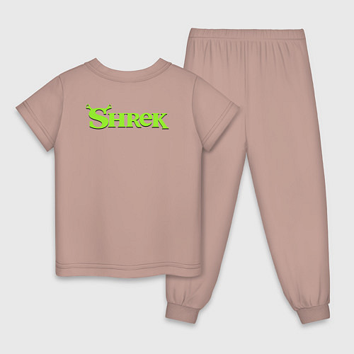 Детская пижама Shrek: Logo S / Пыльно-розовый – фото 2