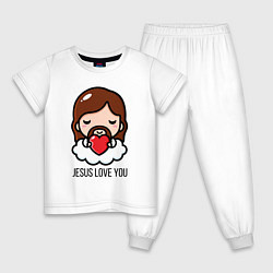 Детская пижама Иисус любит тебя