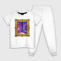 Пижама хлопковая детская Игрушечный OG Buda, цвет: белый