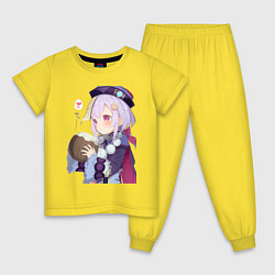 Пижама хлопковая детская Ци Ци Кокосовое молоко, цвет: желтый