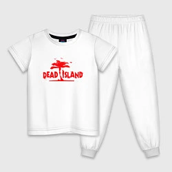 Пижама хлопковая детская Dead island, цвет: белый
