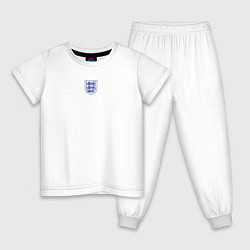 Пижама хлопковая детская Домашняя форма Сборной Англии, цвет: белый