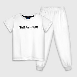 Пижама хлопковая детская Nier Automata Logo Z, цвет: белый