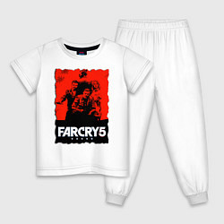 Пижама хлопковая детская FARCRY ФАРКРАЙ, цвет: белый