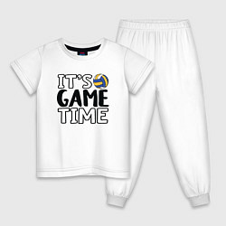 Пижама хлопковая детская Время Игры, цвет: белый